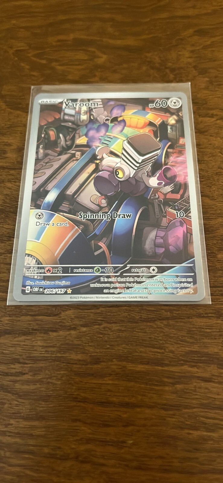 Pokemon TCG Varoom 206/197 Obsidian Flames Holo Rare Illustration Card