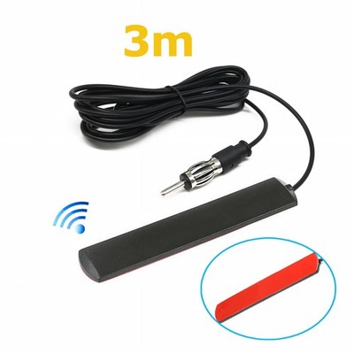 F72 FM Auto Radioantenne für Windschutzscheibe, Kfz Klebeantenne mit 3m Kabel