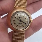 Rare Vintage Timex Electric "Bubble" Watch Mid Century Modern Gold Mesh MCM