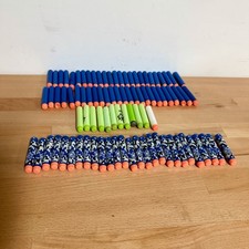 Nerf Soft Foam Blaster Darts Mixed Lot 90 Blue - Green - Camo
