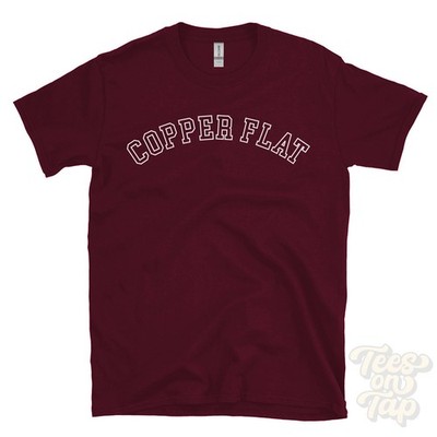 COPPER FLAT T-SHIRT RETRO VARSITY STYLE vermont orange