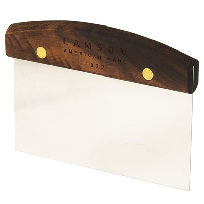 3'' x 6'' Dough (Bench) Scraper with Walnut Handle
