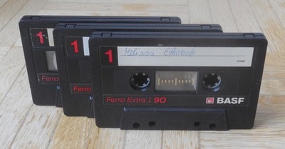 3X BASF Ferro-Extra-I 90 Normal Audio-Kassette Leercassette Vintage Tape