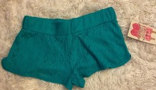 New With Tags Miken Swim Swimsuit Cover Up Shorts Size M TEAL
