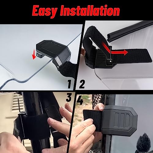 4PCS UTV Windshield Clamps- Adjustable Universal Windshield Clamp Strap Kit - Picture 6 of 7