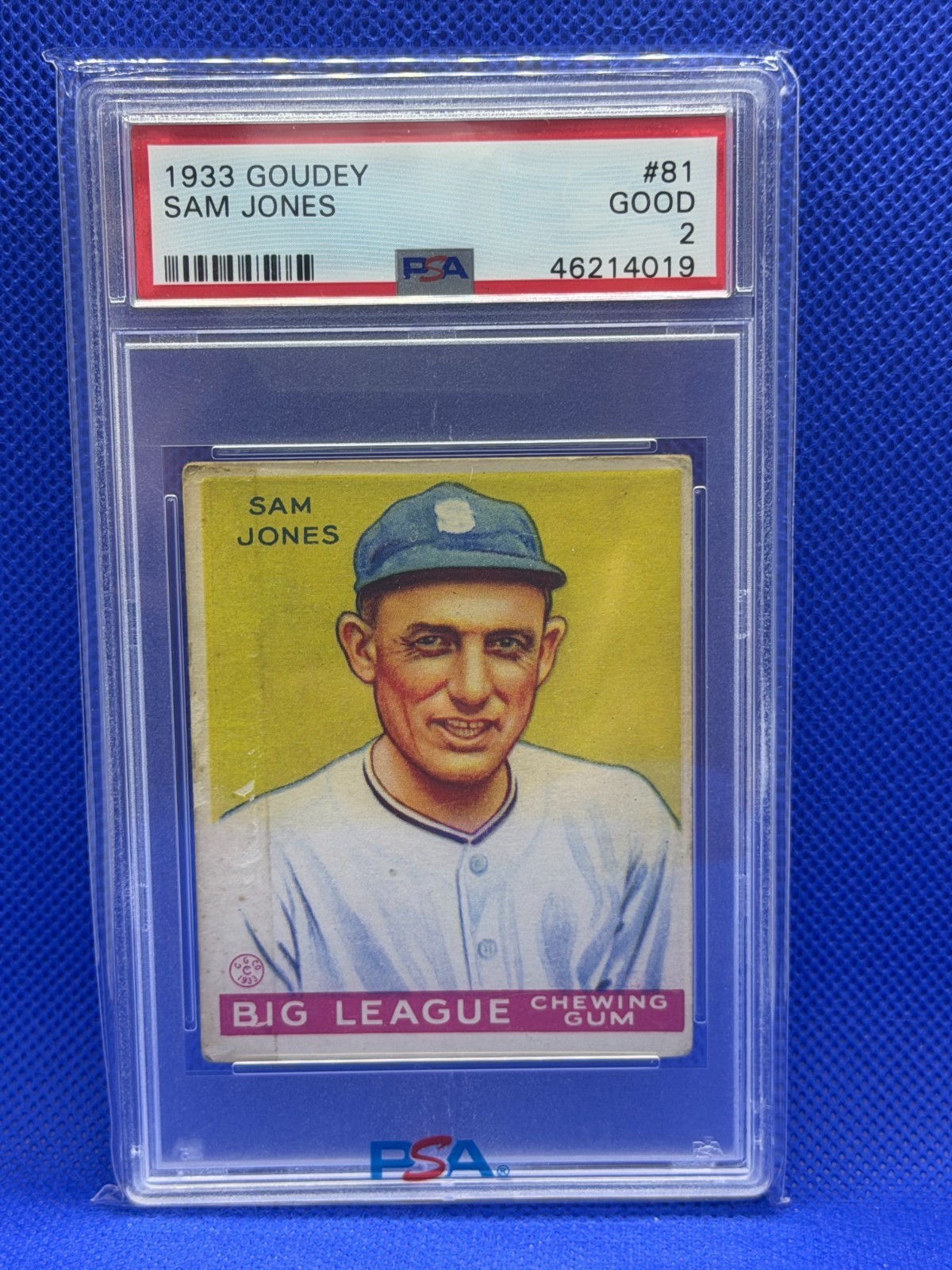 1933 Goudey Sam Jones #81 PSA 2
