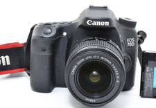 Canon EOS 70D DSLR Camera Working w/ EF-S 18-55mm IS II Lens 41420 Tested Japan