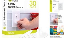Power Gear Child Safety Electrical Outlet Covers, Tamper Resistant Plug White
