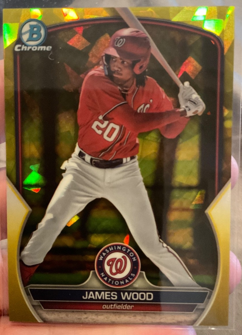 2023 Bowman Chrome Draft Sapphire Edition - James Wood #BDC-70 Yellow /75 (RC)