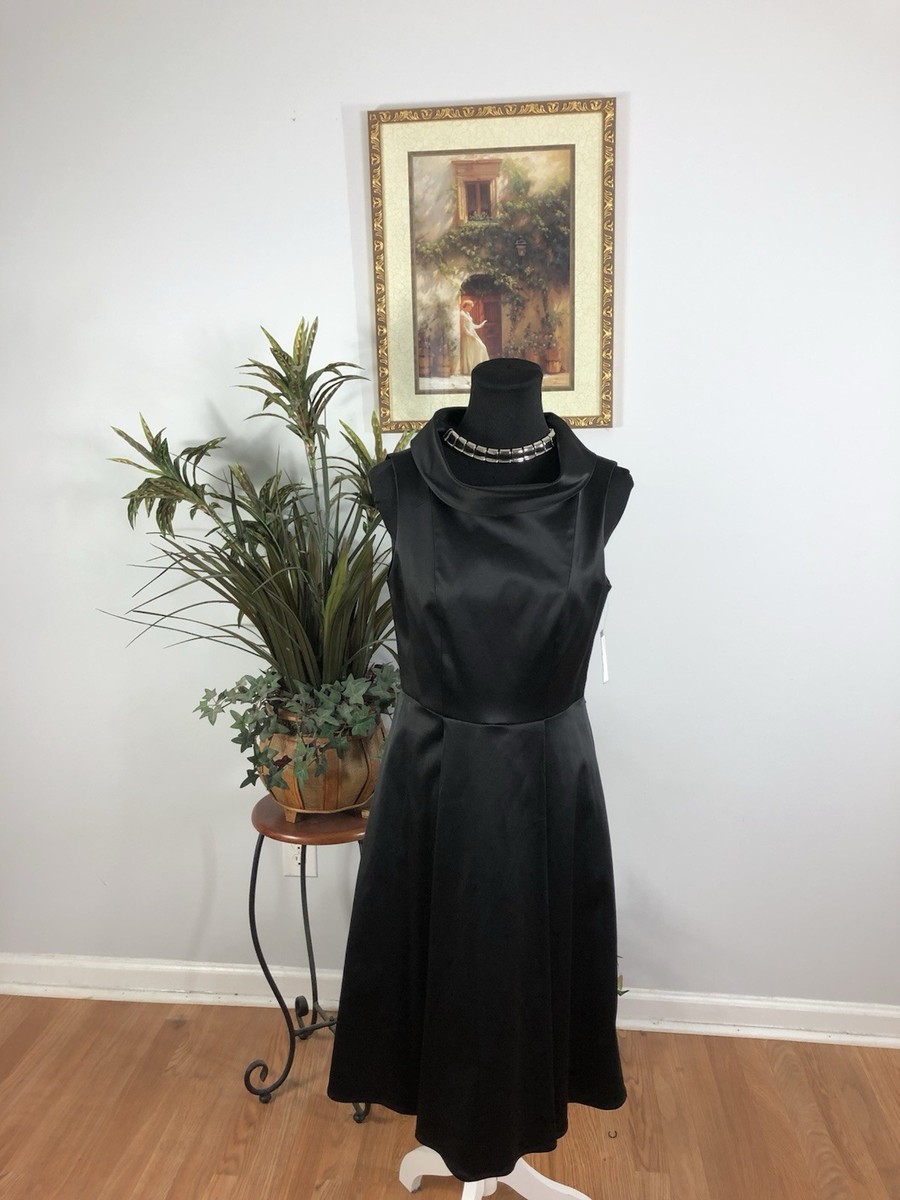 Paniz NY Women Satin Tank Dress 8 Black Boat Neck Semi-formal Pleated Elegant | eBay Paniz NY Women Satin Tank Dress 8 Black Boat Neck Semi-formal Pleated Elegant | eBay