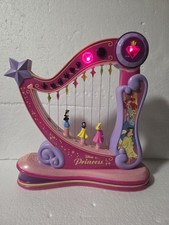 Rare HTF Disney Princess Dance  Spin Light Up Moving 12" Harp Toy