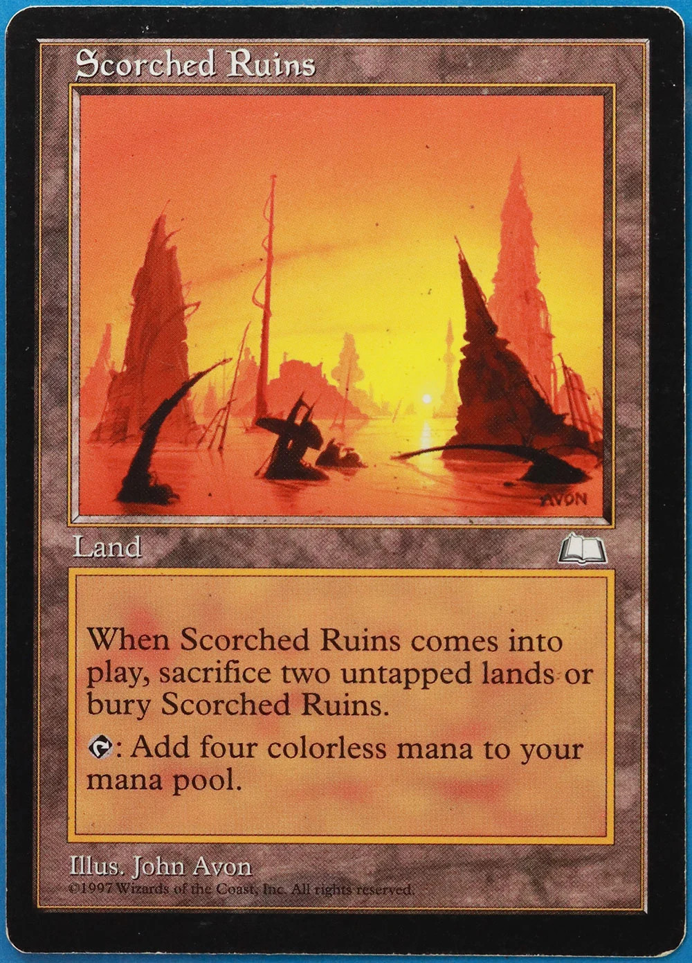 Scorched Ruins Weatherlight HEAVILY PLD (Reserved List MTG Magic Card) (509234)