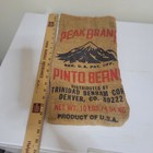 Vintage Peak Brand 10 lb Burlap Sack Pinto Beans USA — photo 3