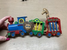 VIntage Burwood 1991 Plastic Circus Train Kids Wall Hanging