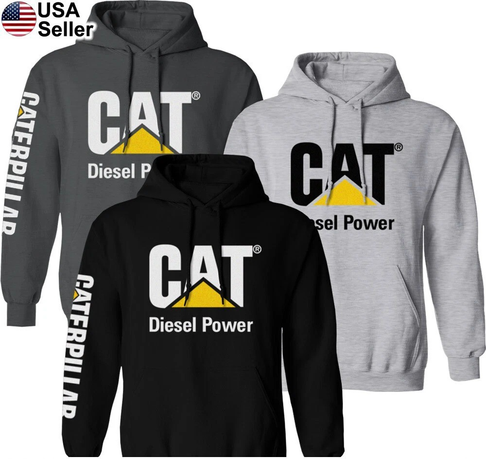 Caterpillar Diesel Power Hoodie, CAT Logo Hoodie Construction