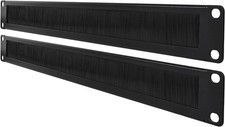 2 Pack-1U Brush Rack Mount Panel Spacer for Cable Entry for 19" Server Rack