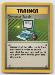 Computer search 71/102 Base Set Regular Rare 1999 WOTC Pokemon TCG LP
