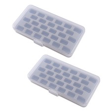 2 Pcs Plastic Bobbin Storage Case Sewing Machine Accessories Boxes