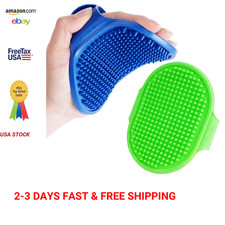 Dog Grooming Brush Soft Silicone Pet Bath Comb with Adjustable Handle for Wet