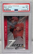 2013 Panini Pinnacle Z Team MIKE TROUT RC ROOKIE CARD PSA 8 NM MT