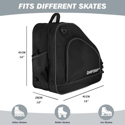 Roller Skate Bag - Ice Skate Bag Fits Inline Skates Quad Skates Rollerblades ...