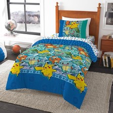 TWIN 5pc Bed in a Bag Set   Pok mon First Starters kids bedding cartoon Bedroom