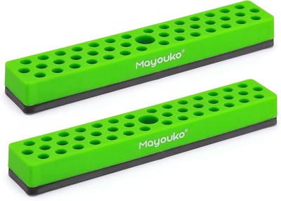 1/4'' Magnetic Hex Bit Holder Rack Organizer, 43 Holes, 1/4-Inch Drill Bit Holder