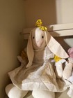 Lot of 2 Vintage Rag Bunny Large Plushes Handmade by Grandma Maria — photo 3