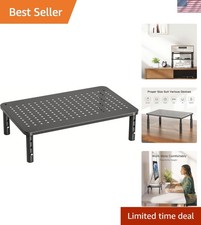 Sleek Monitor Riser with 3 Adjustable Heights for Ultimate Desk Organization
