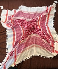 traditional red and white shemagh keffiyeh - jordan Arabic scraf