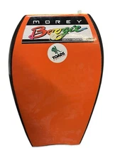 Vintage Morey Boogie Board Mach 7-7 Bodyboard With leash Orange Yellow RARE