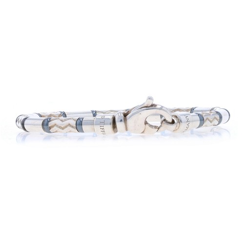 Tiffany & Co. Aztec Hematite Beaded Bracelet 7 1/2" - Sterling Silver 925 - Picture 4 of 11
