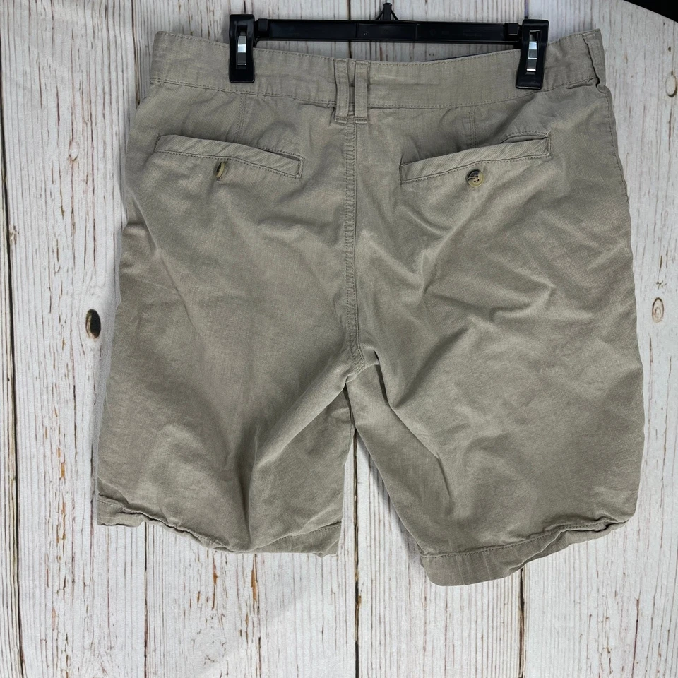 Pantalones Cortos Method Hombre Talla 34 Beige Chino Tiro Medio 100% Algodón Minimalista 10" Entrepierna Foto 2 de 4