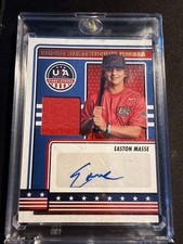 2023 panini Easton Masse NTDP Autograph Relic Card Prospect Auto Jersey
