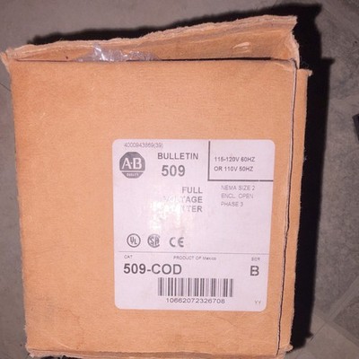 Allen-Bradley Bulletin 509 Full Voltage Starter NEMA Size 2 509-COD