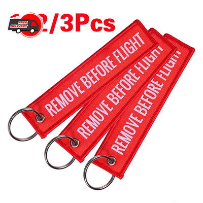 1/2/3Pcs Remove Before Flight Woven Key Special Luggage Label Red Ke