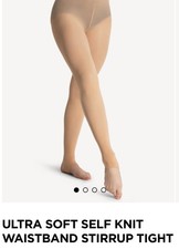 Capezio Womens Ultra Soft Waistband Stirrup Tight 1961 Size L /XL shortbread
