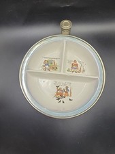 Vintage Child's Warming Divided Dish With Nursery Rhymes Made In Germany