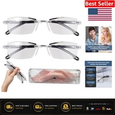 2 Pcs Lightweight Auto Focus Reading Glasses with Anti-Fatigue Design for Men