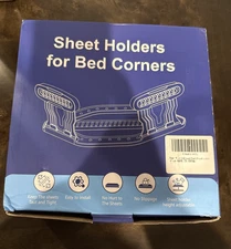 Bed Lock Sheet Holder Set for Corners  Keep Sheets Firm & Tight 4PCS NEW