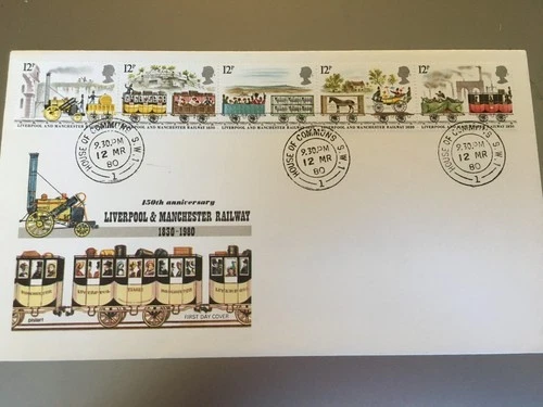 GB STAMPS RARE FIRST DAY COVER 1980 RAILWAY HOUSE OF COMMONS CDS