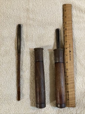 Lot of 2 Vintage Two Man Crosscut Saw Wooden Handles