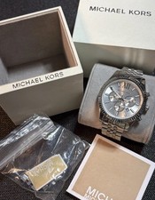 Michael Kors MK8405 Lexington Chronograph Men Stainless Watch,Box,Links,Book