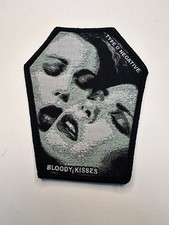 TYPE O NEGATIVE, BLOODY KISSES, BLACK BORDER, 4X4 INCHES, WOVEN PATCH
