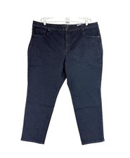 TERRA  SKY Womens Straight Leg Jeans Size 16W Petite High Rise Dark Wash New
