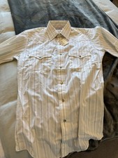 Vintage H Bar C Ranchwear Shirt Mens Brown USA Ranchwear Pearl Snap Large NWT