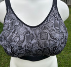 NWT Goddess Black Python, Non-wire, Wide Straps bra #GD6912 US 46H/ UK 46FF — photo 2