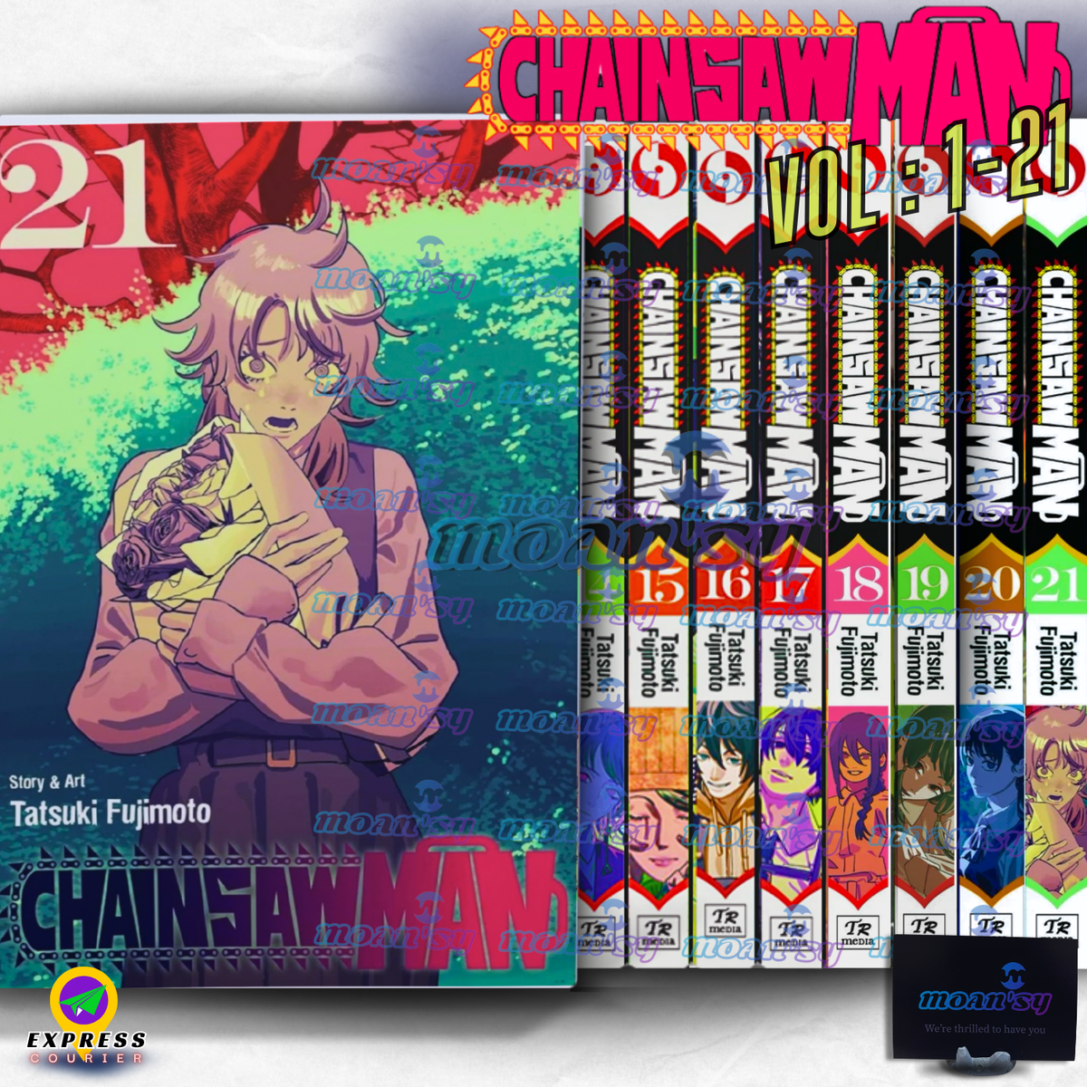 Chainsaw man Vol 1-21 Manga English Full Set Comic Books New by