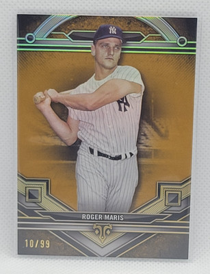 2024 Topps Triple Threads Roger Maris Gold #ed 10/99 Yankees
