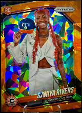 2025 Panini WNBA Prizm - Saniya Rivers #150 - Rookie Variation Orange Ice (RC)